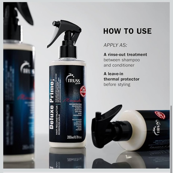TRuss Deluxe Prime Hair Reconstrutor Anti Frizz Thermal protection Heat styling - Picture 4 of 9